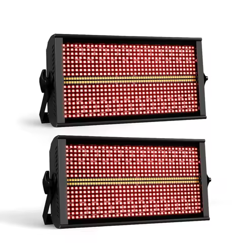 2pcs/lot 200W Strobe Light LED RGBW 4in1 48Partition DJ DMX Super Bright Dj Wash Bar Strobe Stage Li
