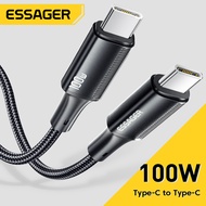 Essager 100W 5A Type C Cable PD USBC Type-C Cord Fast Charging USB2.0 480Mbps For Laptop Samsung Xiaomi IP Charge Cables
