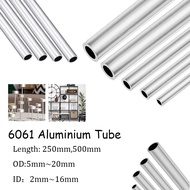 6061 Aluminum Tube OD 5-20mm Length 250mm/500mm Round Aluminum Alloy Pipe for Industrial Use
