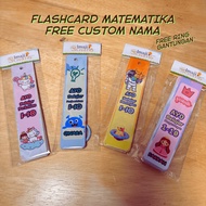 [BUNDLE SET] CHILDREN'S MATHEMATICS FLASH CARD | DIVISION | ADDITION | Reduction | FREE CUSTOM NAME 