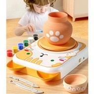Mini Pottery Wheel Electric Pottery Machine Kids' Handmade Clay Turntable Ceramic Molding Machine DI