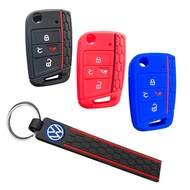 For VW Volkswagen T-6.1 Polo Golf 7 MK7 Atlas 2016 - 2020 Skoda Octavia A7 Holder 4 Button Silicone 