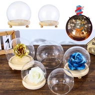 YRBWDYZDH Glass cloche Home Decor Fairy Lights Spherical Glass Vase Jar Transparent Bottle Flower Storage box