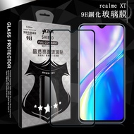 VXTRA 全膠貼合 realme XT 滿版疏水疏油9H鋼化頂級玻璃膜(黑)