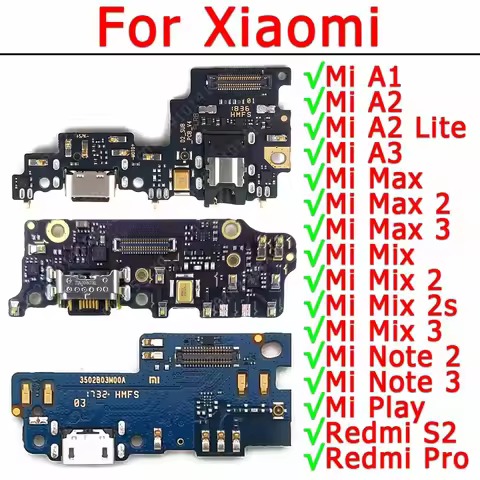 Charge Board For Xiaomi Mi A1 5X A2 Lite 6X A3 Mix 2S Max 2 Note 3 Play Redmi S2 Pro Charging Port U