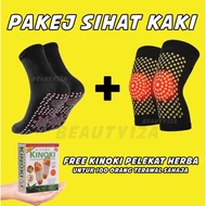 Pakej Sihat Kaki Stokin Terapi Magnetik Sarung Lutut kebas ibu berpantang Sarung kaki