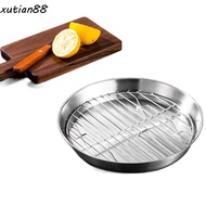 XUTIAN88WL Air Fryer Baking Tray, 304 Stainless Steel Non-stick Circular Drain Pan, Dishwasher Safe 