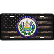 Coat of Arms of El Salvador Aluminum Stainless Decorative Car Front Personalized License Plate 6 X 1