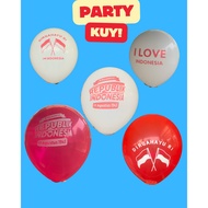 MERAH Dirgahayu 12 inch metallic balloons with dirgahayu writing per pcs red and white balloons 17 A