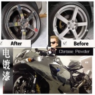 Magic Serbuk Chrome Powder Magic Paint Motorcycle Bosny Mirror Chrome Magic Alloy Paint Ez Coat Samu