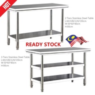 2/3 TIERS Stainless Steel Work Table Work Table Kitchen Rack WORKING TABLE/ RESTAURANT TABLE
