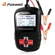 FOXWELL BT100 Pro 12V Car Battery Tester For Flooded AGM GEL 100 to 1100CCA 200AH Battery Health Ana