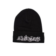 HITAM ADLV Black White Font Beanie Authentic / Original Black Acme De La Vie Beanie Hat