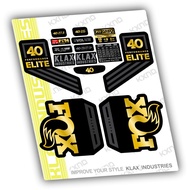 FOX 40 Elite 18 20 Klaten fork decal Bike Decal bicycle sticker fork basikal