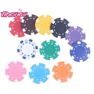 [TinchighM] 10 Pcs ABS Plastic Poker Chips Casino Texas Hold'em Poker Metal Coins 11.5g Chips Poker 