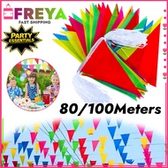 150Pcs 100M Triangle Banderitas Fiesta Flag Colorful Party Outdoor Decoration