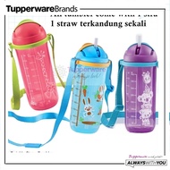 Tupperware Kids Twinkle Straw Tumbler BPA Free Kids Water Bottle Botol Air Budak Dengan Straw