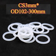 O-ring gasket CS3mm*OD102-300mm O-ring white silicone seal ring food grade seal waterproof rubber ri