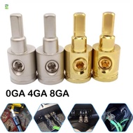 LUOLVTH Car Speaker Wire Terminal, Gold Silver Pure Copper Car Audio Connector, 0GA 4GA 8GA Wire Red