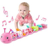 0-6 Months Baby Toys, Soft Plush Animal Toys, Multiple Materials, With Rattle And Crinkle Sound, Bab