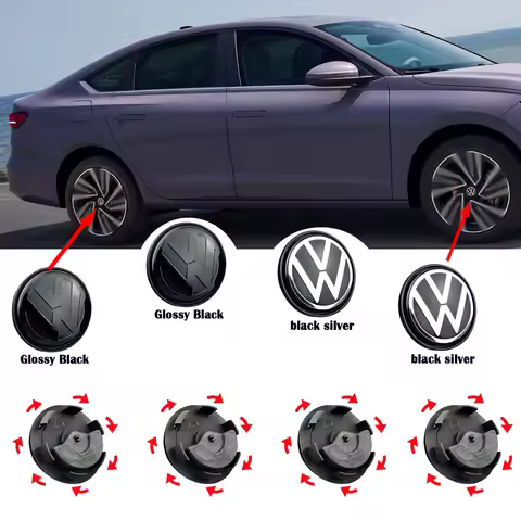 3B7601171 Floating Wheel Center Caps Hub Cover 4pcs 56mm 65mm For Volkswagen VW Golf 5 6 7 Passat B6