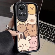 For OPPO Reno 10 5G Reno 10 Pro 5G Reno 10 Pro Plus 5G Case Animal Family Angel Eyes Stepped Thin Camera Protect Thicken All Inclusive Shockproof Softcase