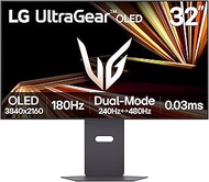 LG 32GX870A-B 32" Ultragear 4K UHD (3840 x 2160) OLED Gaming Monitor, Dual Mode, 240Hz, 0.03ms, NVID