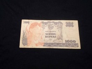 uang kuno koleksi 1000 rupiah Sudirman 1968 original
