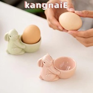 KANGNAI Rabbit Egg Cup, Creative Ceramic Ceramic Egg Cup,  Egg Organizer Egg Stand Easter Celebratio
