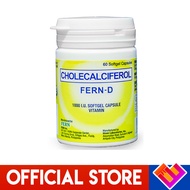 Fern-D Vitamin D (Cholecalciferol) 1000 I.U (60/120 softgels) Food Supplement