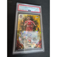 2023 Topps Soccer Card Chrome Sapphire UCC Darwin Nunez Liverpool FC Certified Autograph Gold /50 PS