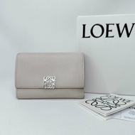 LOEWE Anagram卵石紋三折短夾