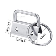 fanchengdianzi3l 50 Pieces Key Fob Hardware Key Chain Fob Wristlet Hardware with Key Ring for Lanyar