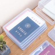 A Buckle File Box Transparent Document Box PP Waterproof File Folder Student Document A Document Box