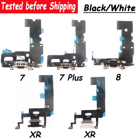 Tested For iPhone 7 8 Plus X XR XS Max Charger Charging USB Port Dock Connector Flex Cable With Micr