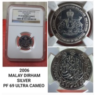 🔥吉兰丹马来迪拉姆~2006~MALAY DIRHAM KELANTAN  SILVER  (PF 69 ULTRA CAMEO)🔥