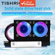 TISHRIC RGB M.2 Solid State Drive Heat Sink Radiator 3-pin Connector SSD Cooler High Conductivity He