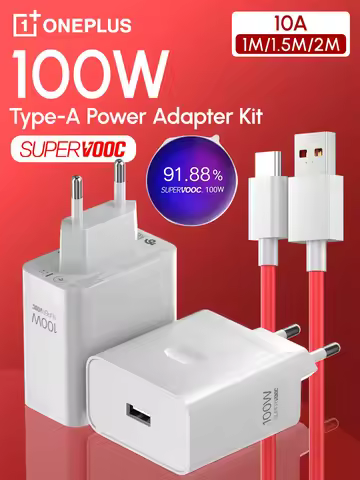 Original OnePlus Charger 100W Supervooc Power Adapter USB Type C 1M 1.5M 2M Cable Oneplus 13 13R 12 