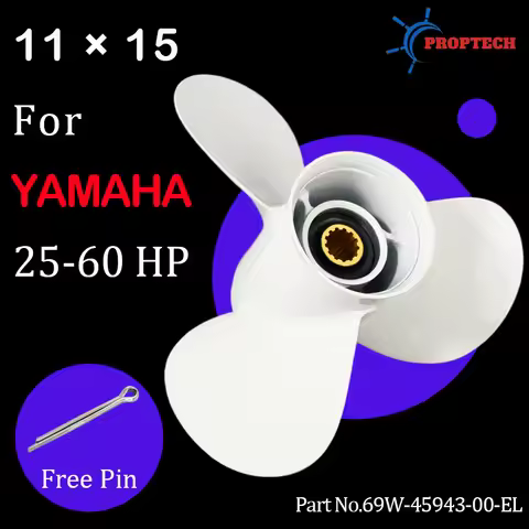 For Yamaha 11x15-G Outboard Propeller 40 48 50 55 60 HP Boat Motor 3 Blade 13 Spline Aluminum Alloy 