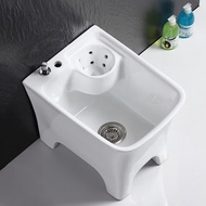 HY/JD Ceramic Twist Mop Pool Balcony Mop Basin Bathroom Mop Sink Drain Mop Mop Pool Automatic Rotation Floor Mop Bucket