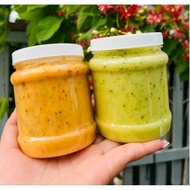 (TOÀN QUỐC) Hủ 500gr Sốt Chấm thần thánh Muối Ớt Xanh - Muối Ớt Đỏ chấm hải sản - ốc - đồ nướng