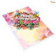 TER Happy Anniversary Card Popup Anniversary Card for Wife Husband Couple Parent