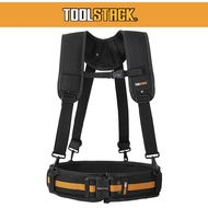 เข็มขัดทำงาน TOOLSTACK 2 ชิ้นและสายสะพายไหล่สายรัดก่อสร้างหนักทนทานเข้ากันได้กับเข็มขัดเครื่องมือแขว
