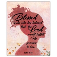 Blessed is She Who has Believed… Luke 1:45 Inspirational Bible Verses, Christian Scripture Positive 