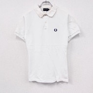 古著FRED PERRY短袖 Polo 衫，運動款，白色，帶刺繡 logo，M 碼