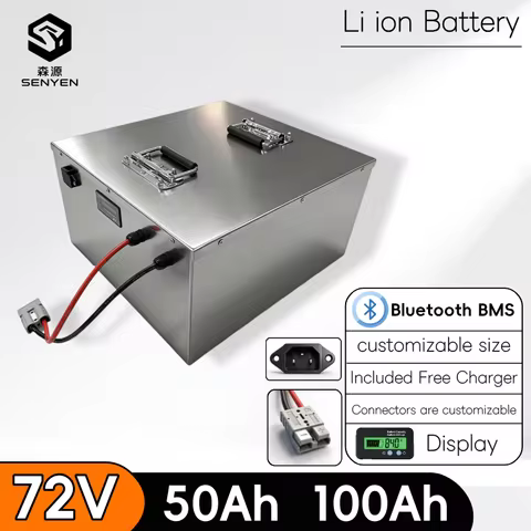 SENYEN-72V 50Ah 100Ah Rechargeable Battery Li-ion Battery with Built-in BMS for Bombers, New Energy 