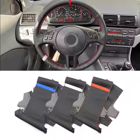 For BMW E46 Coupe 2000-2006 E39 X5 E53 Z3 E36 2000-2003 Hand Stitched Perforated Leather Car Interio