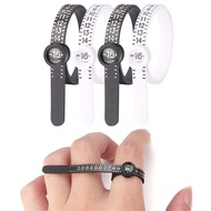 ARRIESS Reusable Black White UK/US/EU Size With Magnifier Ring Ruler Ring Sizing Tool Finger Size Coil Measurement Belt Finger Gauge Ring Sizer
