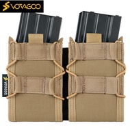 VOTAGOO Molle Mag Pouch - 9mm/.40 Caliber Single/Dual Stack Adjustable, Open-Top Pistol Mag Pouch, C