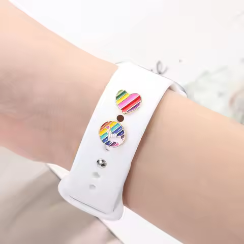 Silicone Strap Decorative Nails For Apple Watch Band Charms Metal Creativity Rivet Accessories For i